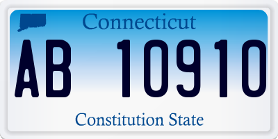 CT license plate AB10910