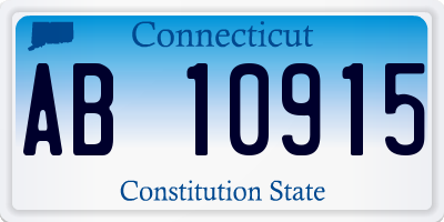 CT license plate AB10915