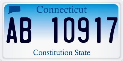 CT license plate AB10917