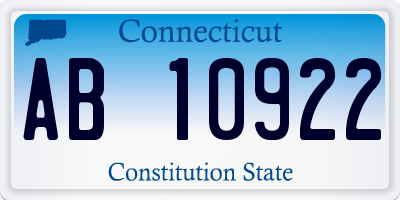 CT license plate AB10922