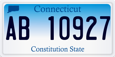 CT license plate AB10927