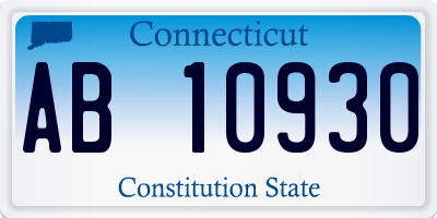 CT license plate AB10930