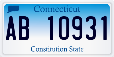 CT license plate AB10931