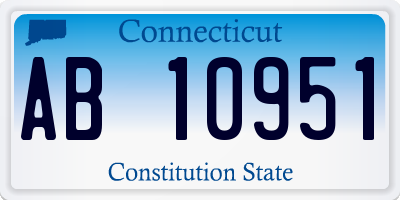 CT license plate AB10951