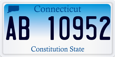 CT license plate AB10952