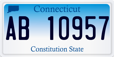 CT license plate AB10957