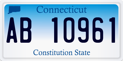 CT license plate AB10961