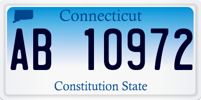 CT license plate AB10972