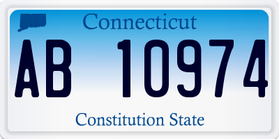 CT license plate AB10974