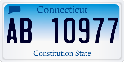 CT license plate AB10977