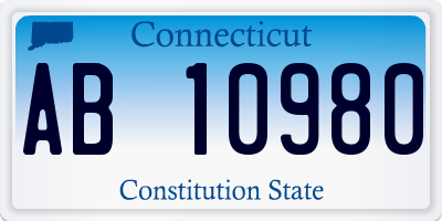 CT license plate AB10980