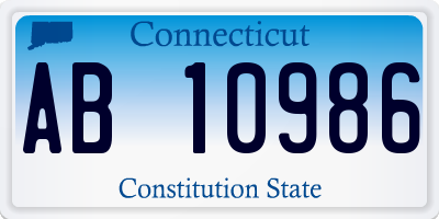 CT license plate AB10986