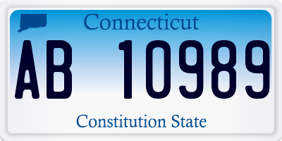 CT license plate AB10989