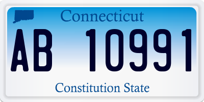 CT license plate AB10991