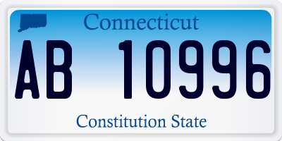 CT license plate AB10996