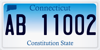 CT license plate AB11002