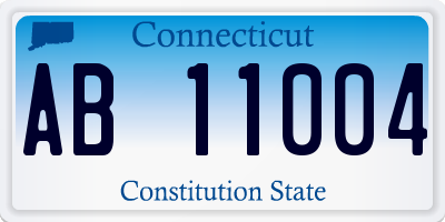 CT license plate AB11004