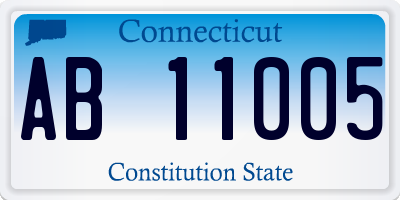 CT license plate AB11005