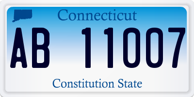 CT license plate AB11007