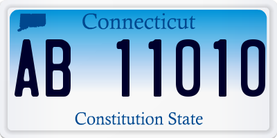 CT license plate AB11010