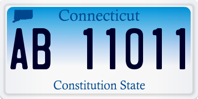 CT license plate AB11011