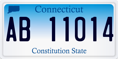 CT license plate AB11014