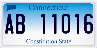 CT license plate AB11016