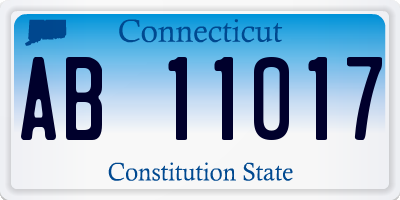 CT license plate AB11017