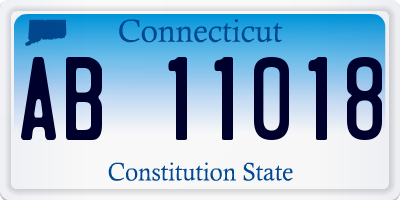 CT license plate AB11018