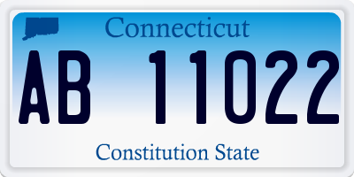 CT license plate AB11022