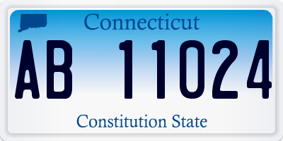 CT license plate AB11024