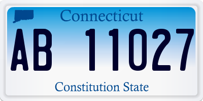 CT license plate AB11027