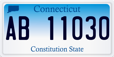 CT license plate AB11030