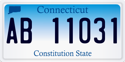 CT license plate AB11031