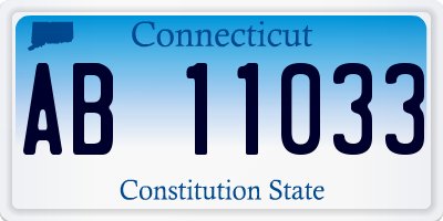 CT license plate AB11033