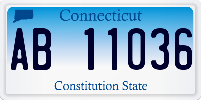 CT license plate AB11036