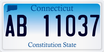 CT license plate AB11037