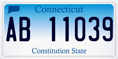 CT license plate AB11039