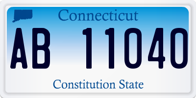 CT license plate AB11040