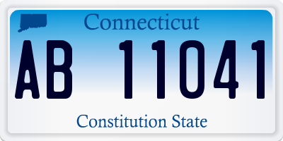 CT license plate AB11041