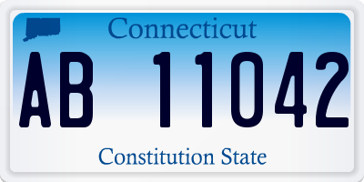 CT license plate AB11042