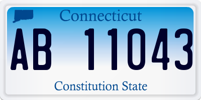 CT license plate AB11043