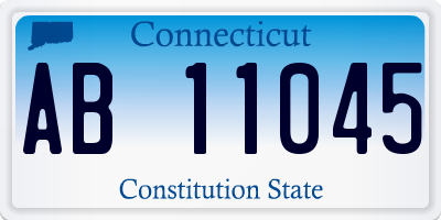 CT license plate AB11045