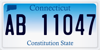 CT license plate AB11047