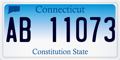 CT license plate AB11073