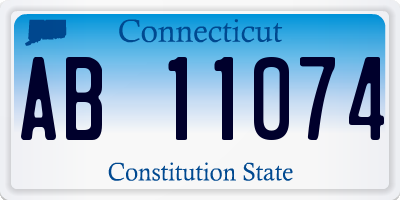 CT license plate AB11074