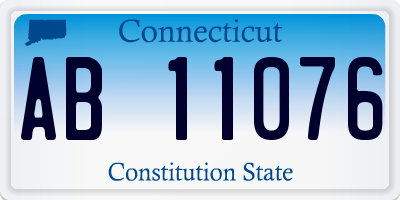 CT license plate AB11076