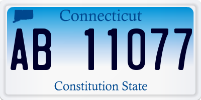 CT license plate AB11077