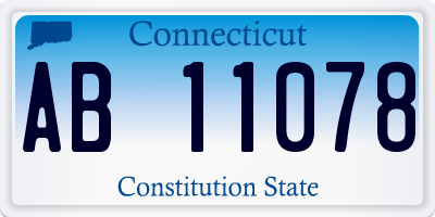 CT license plate AB11078