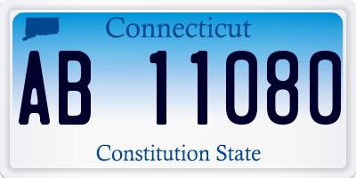 CT license plate AB11080